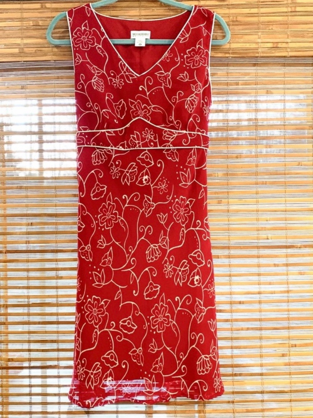 Red Floral Maternity Dress